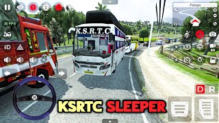 Bussid KSRTC government sleeper couch bus mod driving in bus simulator Indonesia | sv driving games