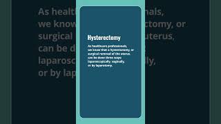 How To Explain Hysterectomy | Merck Manuals Professional Version