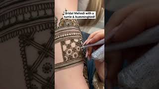 Bridal Mehndi W/ a TWIST! (stain photos @ the end) #henna #mehndi #satisfyingvideos