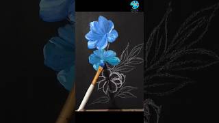 Flowers Easy Painting Techniques Acrylic Colour #flowers #trending #viral #shorts