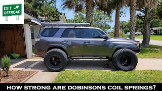 How Strong Are Dobinsons Coils?  What Happens To Lift Height When Loaded Down?