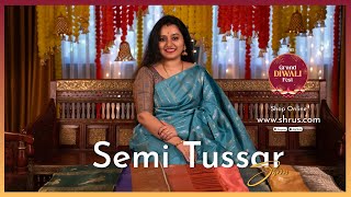 Semi Tussar Sarees by Shrus | Shrus Grand Diwali Fest | Upto 20% Off | 03 Oct'24