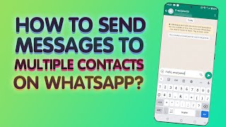 How to send multiple messages on whatsapp?