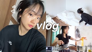 morando sozinha na coreia: dias produtivos, editando e organizando a casa, study with me, grwm, etc!