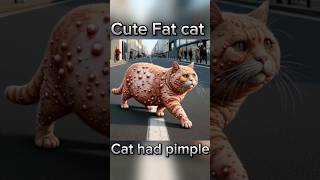 Cute fat cat pimple short story #cat #shorts