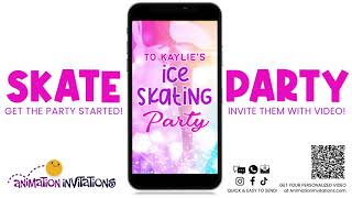 Figure Skating Party - CUSTOMIZE THIS VIDEO INVITE!