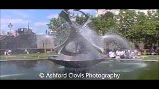 Big ben through the fountain