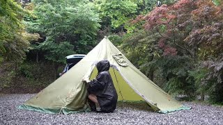 Camping Alone in the Clouds with Heavy Rain☔ , Thunder and Lighting⚡ Am | Shivering.........