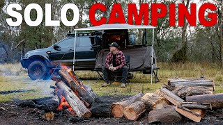 Solo Bush Camping - the sounds of nature & camping ASMR