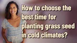 How to choose the best time for planting grass seed in cold climates?