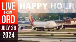 ✈️🔴 COMMENTARY & SPOTTING O'HARE AIRPORT 🔴✈️ |  HAPPY HOUR SPECIAL