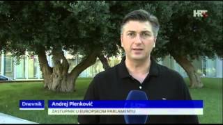 Andrej Plenković - Izjava za Dnevnik 2 HTV-a o arbitražnom sporu Hrvatske i Slovenije - 29.7.2015.