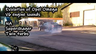 Opel Omega B MV6 NA, supercharger, turbo drifts burnouts and sounds 2007-2022