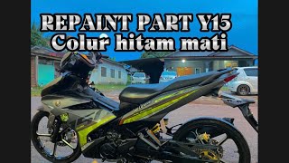 Repaint Swing Arm,Fork,Casing Kiri Kanan Dan Footrest Colour hitam mati (Flat Black)