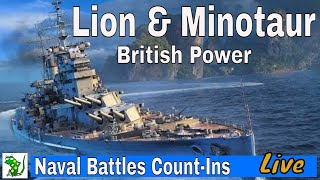 Lion & Minotaur Gameplay - World of Warships Legends - Divisions & Count Ins Fun - Live