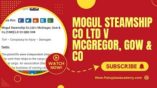 Mogul Steamship Co Ltd v McGregor Gow & Corporation Supreme Court Judgement #pla #landmarkjudgement