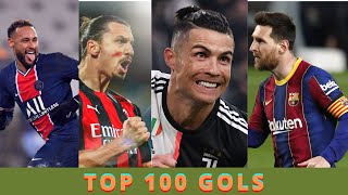 TOP 100 melhores gols na Europa #Top100 #melhoresgols