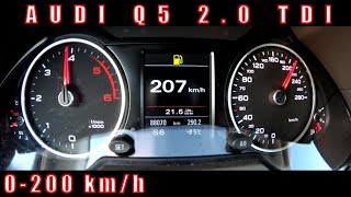 Audi Q5 2.0 TDI 190 KM 0-200 km/h Acceleration Przyspieszenie