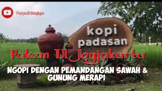 Kopi Jogja dengan pemandangan sawah dan Gunung Merapi #wisatajogja