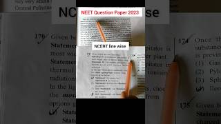 NEET Question Paper level 2023 | NCERT Reading with PYQ biology | neet mcq | ncert line wise MCQ