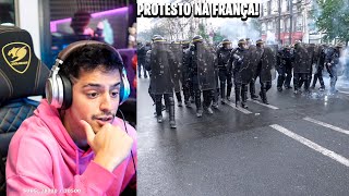 CORINGA REAGE: PROTESTO NA FRANÇA 🇫🇷 I PARIS I CENAS PESADAS!