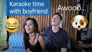 Singing Filipino songs with my  Russian boyfriend!