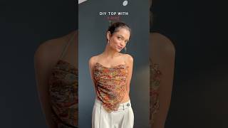 DIY Crop Top🧣#yputube #scarf #styling #shortsvideo #diy