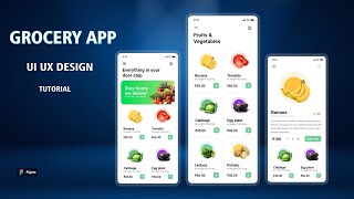 Grocery App UI UX Design | Figma Tutorial ||