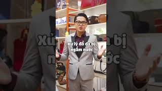 Cách xử lý giày da bị ngấm nước mưa | Cậu Đô đồ da Tiktok #Shorts