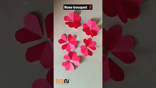 Handmade Rose Flower Bouquet Craft (Simple) 🌹🥰 #shorts #ytshorts