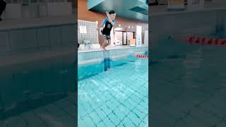 swimming 🏊‍♂️ vs trampoline #funny #swimming #ytshorts #short #