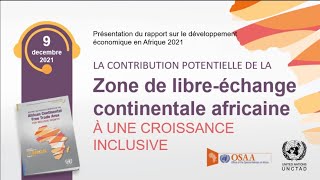 Contribution potentials de la zone de libre-échange continentale africaine à la croissance inclusive