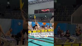 🔥New World Record🔥Fastest line throw and return ever😳📸: @swimswamnews