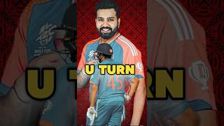 Indian 🇳🇪 🏏 💖 captain Rohit Sharma's U-turn from retirement #viral #cricket #t20 #rohitsharma