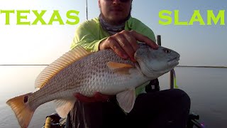 Texas Slam! | Kayak Fishing Redfish, Flounder, and Trout