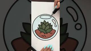 Cute Plant Bowl Coloring // Satisfying Coloring Videos #art #satisfyingcoloring #coloringbook #asmr