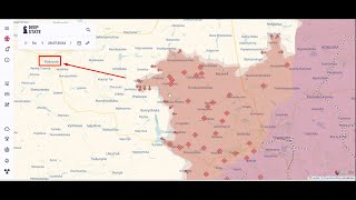 Advancement of the Russians in the Pokrovsky direction on the DeepState map during July 15-28, 2024