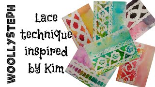 Lace and pigment powder inspired by Kim Kelly