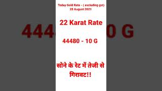 Gold Rate Update ||28 August 2021|| Jewelry Insight |itsmeeshubham| #shorts