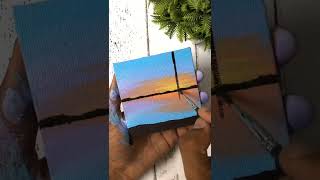 Easy Acrylic Painting Landscape | Tutorial #shorts