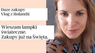 Duże zakupy w Action i nie tylko, prezenty świąteczne, wieszanie lampek na oknie. Vlog Holandia