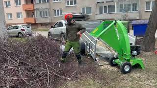 Small Wood Chipper Machine Laski LS 95 - Štiepkovanie konárov Trenčín