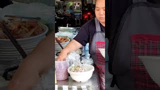 Pork Rice Noodle Soup (Khao Piek Sen Mou) 🍜 🇱🇦 I #streetfood  #laos  #shorts