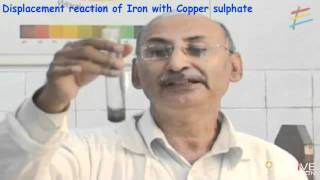 Displacement reaction of Iron with Copper sulphate