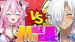 【MUSE DASH COLLAB】VTUBER HOMBRE VS VTUBER MUJER EN Juegos de ritmo @EnyaYoruneko