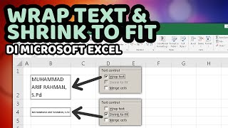 Wrap Text dan Shrink to Fit di Microsoft Excel