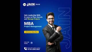 Enroll Now! Jain Online MBA Project Management | Distant Degree | Online Education #jainonline #mba