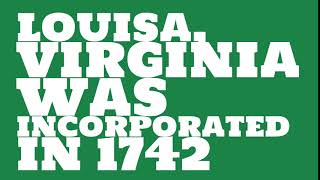 When was Louisa, Virginia founded?