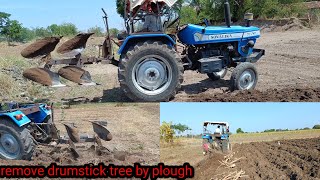 sonalika di 740 | tractor with plough |and remove drumstick tree |