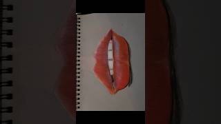 And Red lips 👄 don't lie #shorts #lipsdrawing #colorpencil #speeddrawing